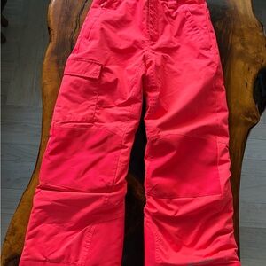 Columbia Bright Pink Kids Snow Ski pant Cargo size small 8